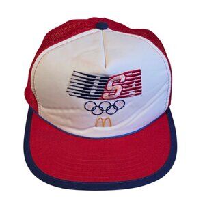 USA 1984 Olympics McDonalds Hat Snapback Trucker Cap Vintage 80s Foam Mesh